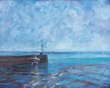 Cancale à marée basse Huile sur toile Disponible