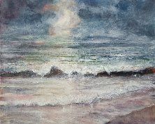 Le calme après la tempête Huile sur toile 65 x 54 cm Disponible