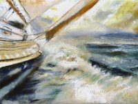 Regate huile sur toile marrouflée sur carton fort 30x 20cm Disponible 490€ avec cadre