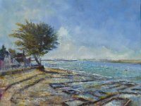Parc ostréicole de Pénerf Huile sur toile, 38 x 55 cm Disponible