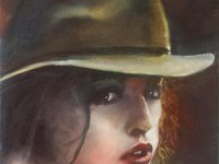 femme au chapeau feutre de Thégra