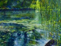la "Barque de Caraqui" revenue de Giverny Cette toile participera au Printemps des Artistes à Giverny, sur le thème "d'un pont à l'autre ,"Galerie Blanche Elle est inspirée de la série Caraqui que...